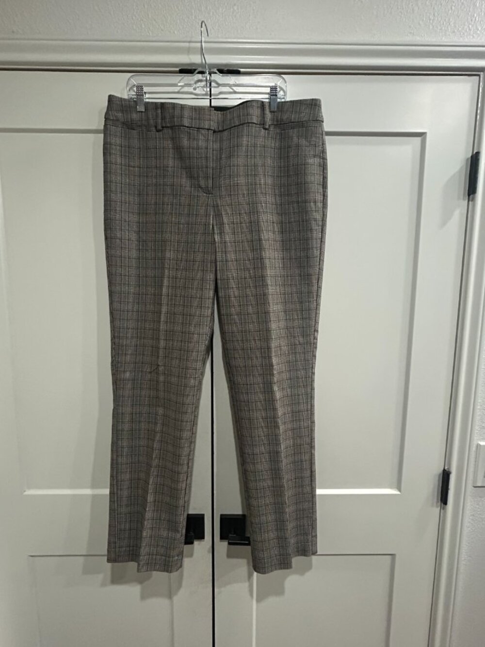 Lane Bryant Brown Gray Plaid Straight Leg Pants Women’s Size 18